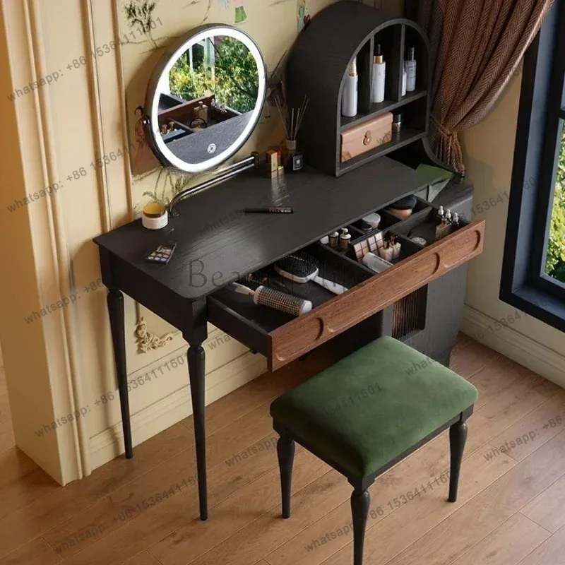 LJYオーガナイザー ブラック バニティテーブル 引き出し付 - Beauty Makeup Vanity Set のレビューと価格