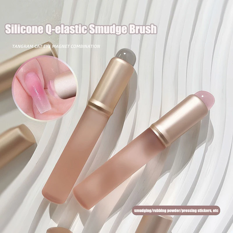 ゼリーピンクネイルアートシリコンブラシ再利用可能なミラーパウ - Contour Palette Stick のレビューと価格