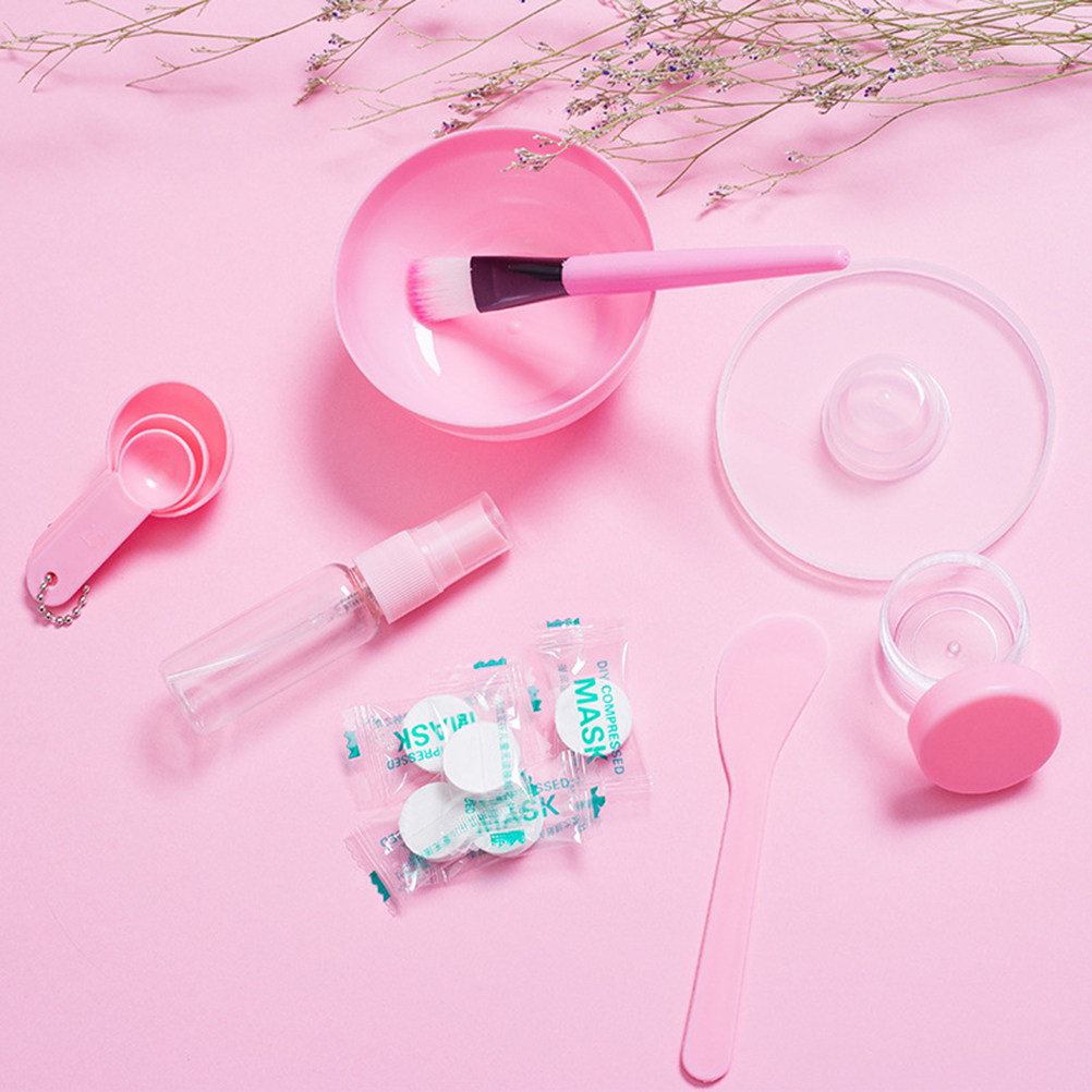 9点セット：フェイスマスク用ボウル、ブラシ、スティック、スプ - Beauty Makeup Women のレビューと価格