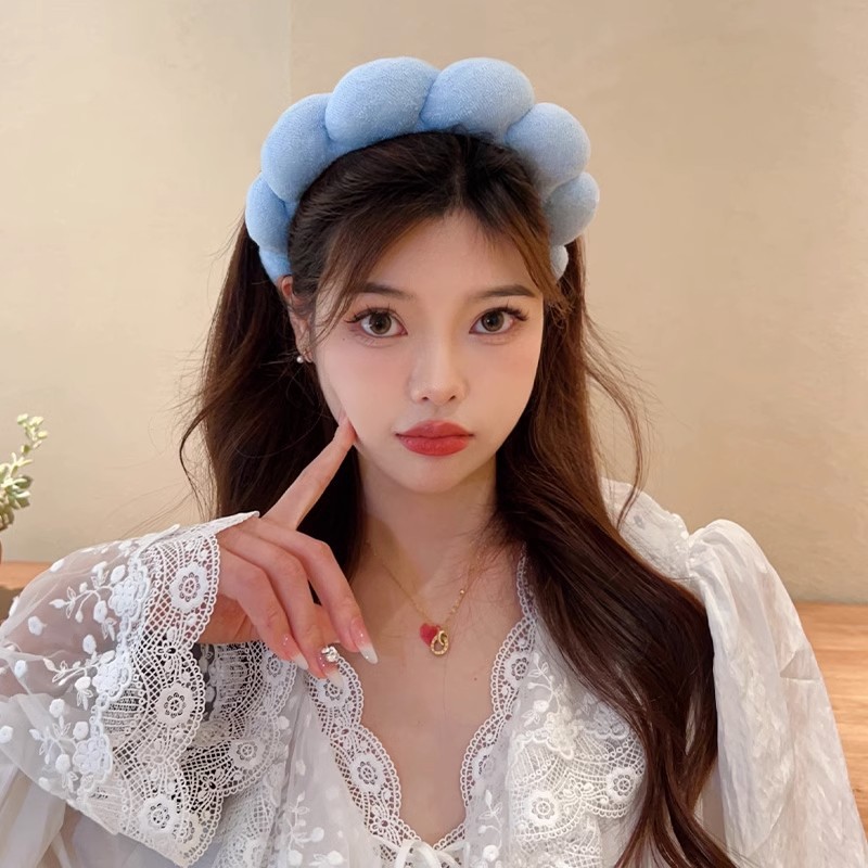 レトロふわふわヘアバンドスポンジヘッドバンド女性のためのベル - Beauty Makeup Women のレビューと価格