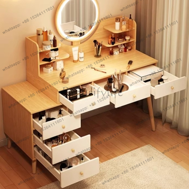 LJY ヨーロッパヴィンテージドレッシングテーブル化粧品収納 - Beauty Without Makeup のレビューと価格
