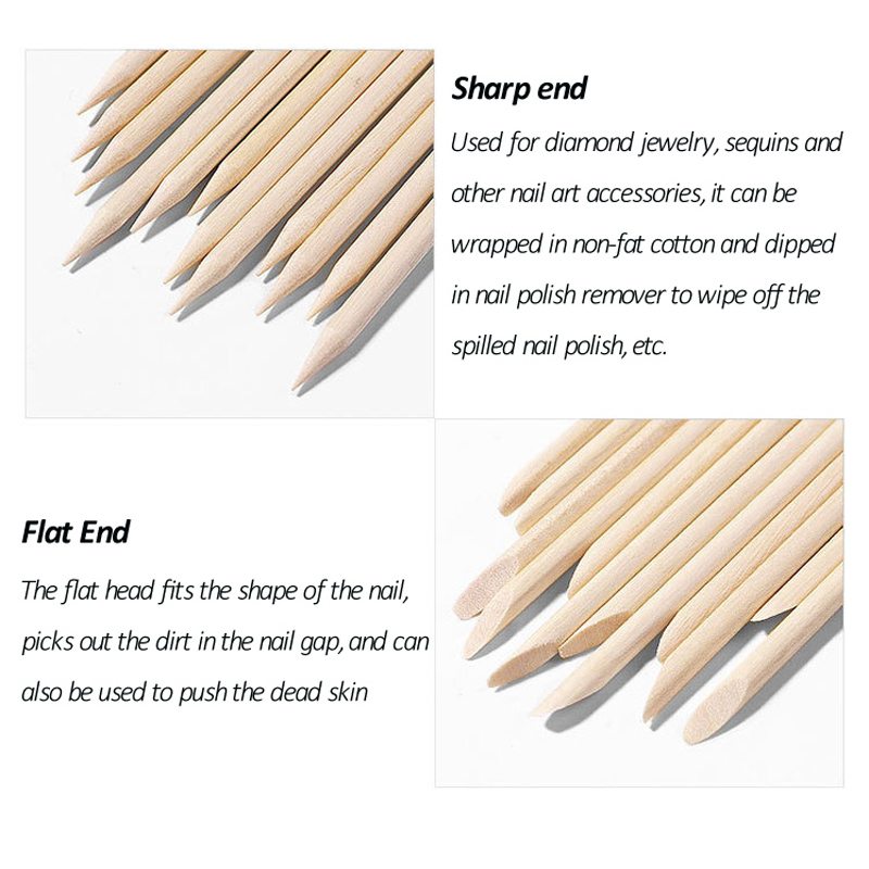 木製キューティクルトリマー,50/100個/バッチ,ダブルエ - Contour Palette Stick のレビューと価格