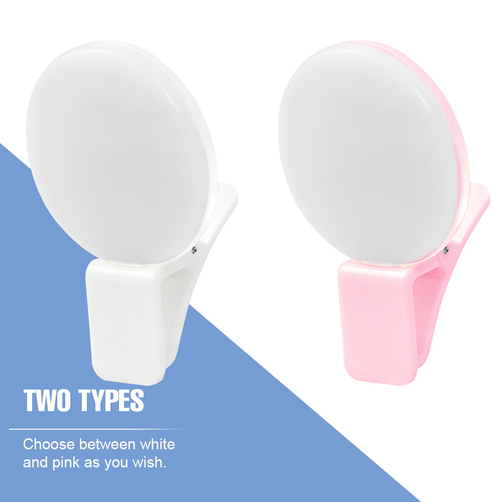 ポータブルクリップオン自撮り補助光 充電式スマホ用ビューティ - Beauty No Makeup のレビューと価格