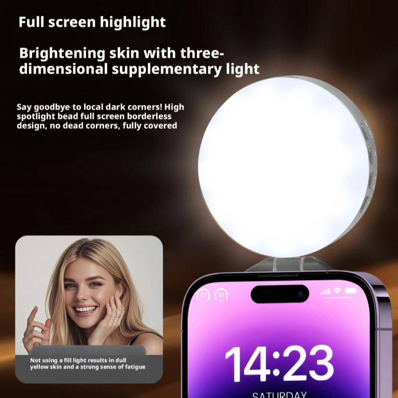 磁気式携帯電話用フィルライトメイクアップミラー、ハンドヘルド - Beauty No Makeup のレビューと価格